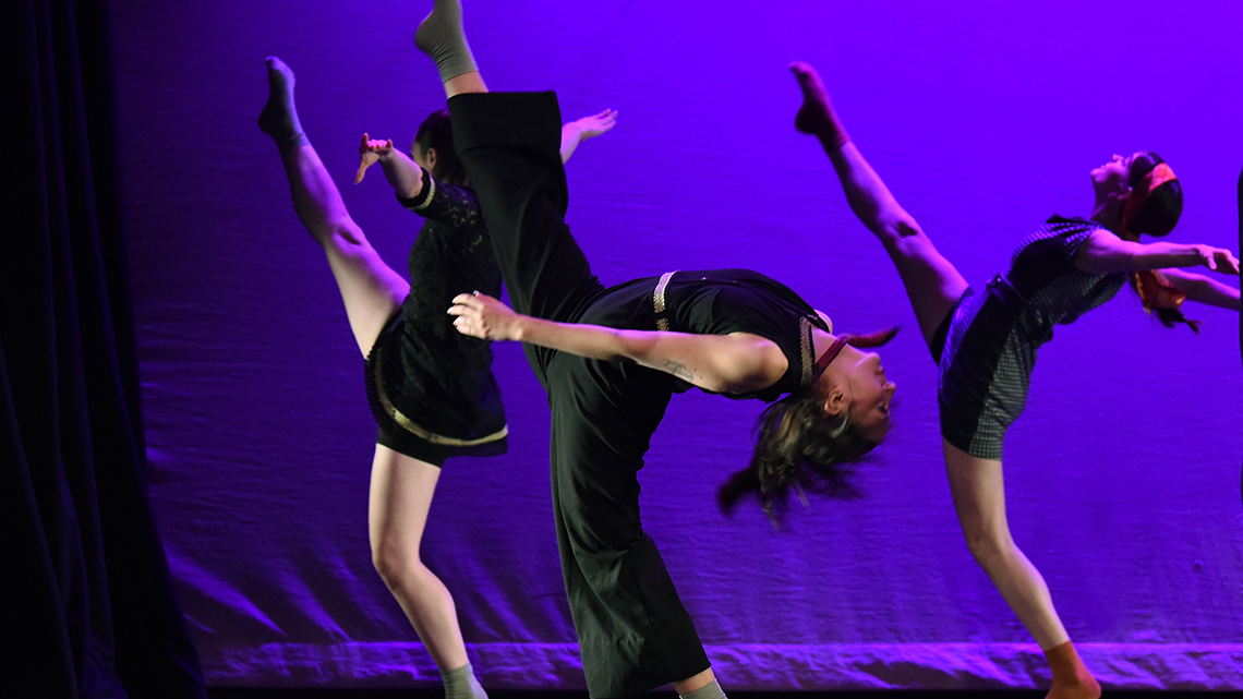 Kick movement in the Flourish dance performance